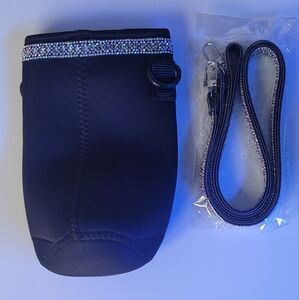 Jacqueline Kent Designer Tumbler Tote with Rhinestone Strap